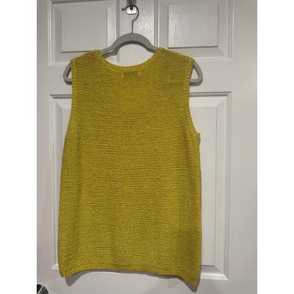 Yellow Embellished Sleeveless Sweater – Size L - Picture 4 of 10